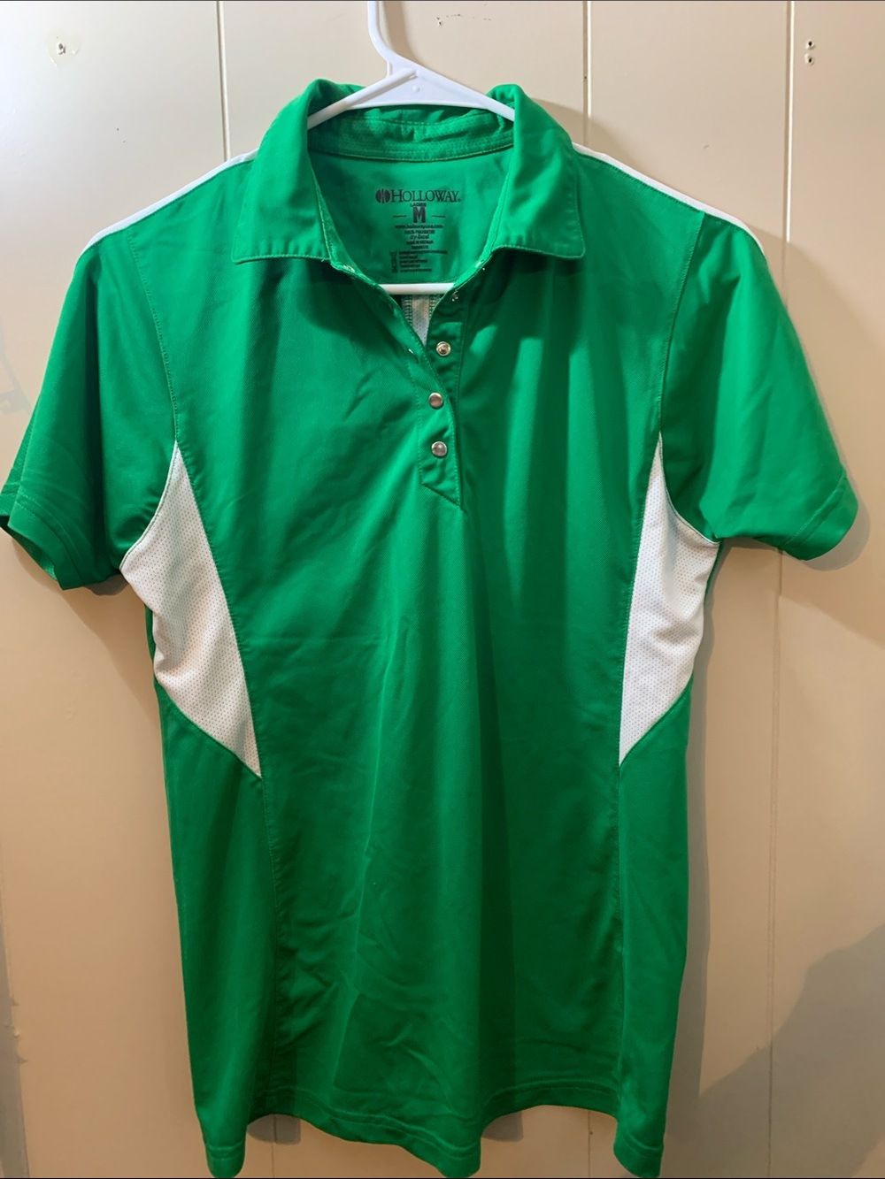 Holloway Emerald Green Polo with White Side Panels